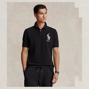 Polo Ralph Lauren Classic Fit Big Pony Mesh Polo Shirt Men’s XL Black